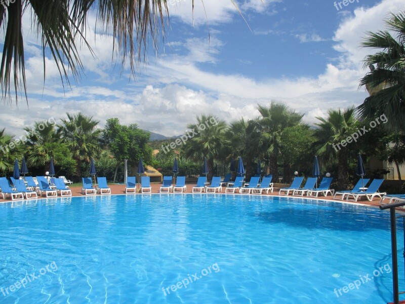 Swimming Pool Pool Hotel Dolcestate Palm Trees Resort