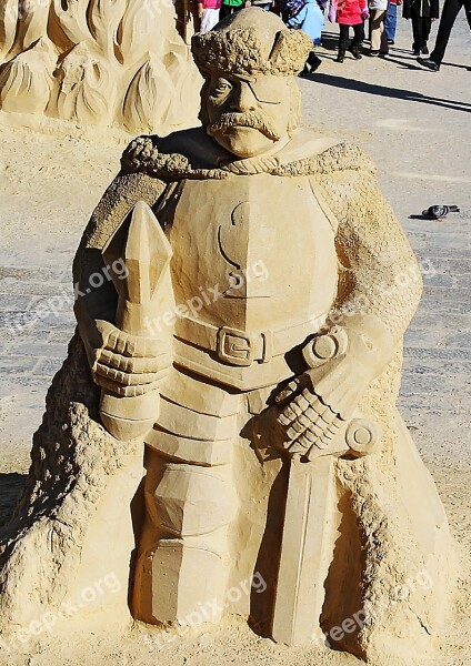 Statue Sand The Waterfront Free Photos