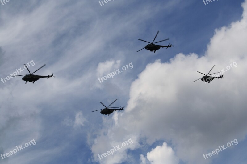 Helicopters Military Parade The Military Free Photos