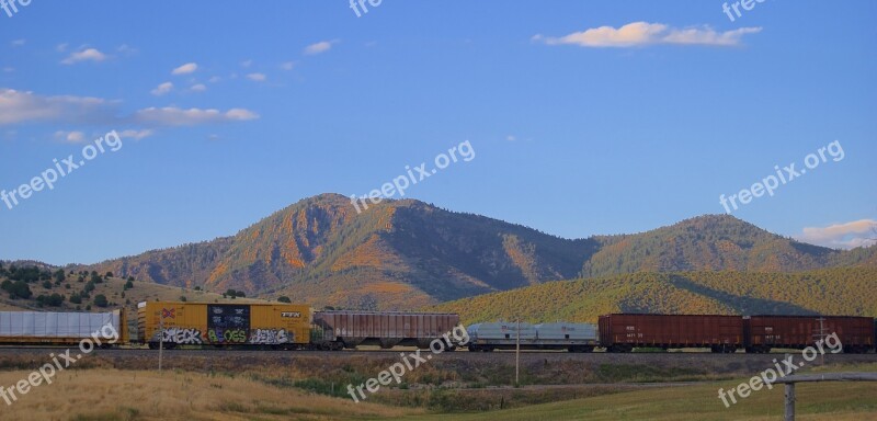 Train West Railway Railroad Locomotive