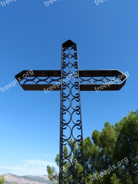 Cruz Iron Sky Landscape Christ