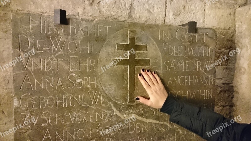 Cross Hand Black Ancient Prague Castle