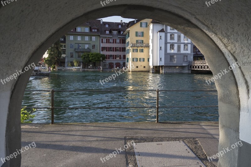 Lucerne Reuss Switzerland Water River