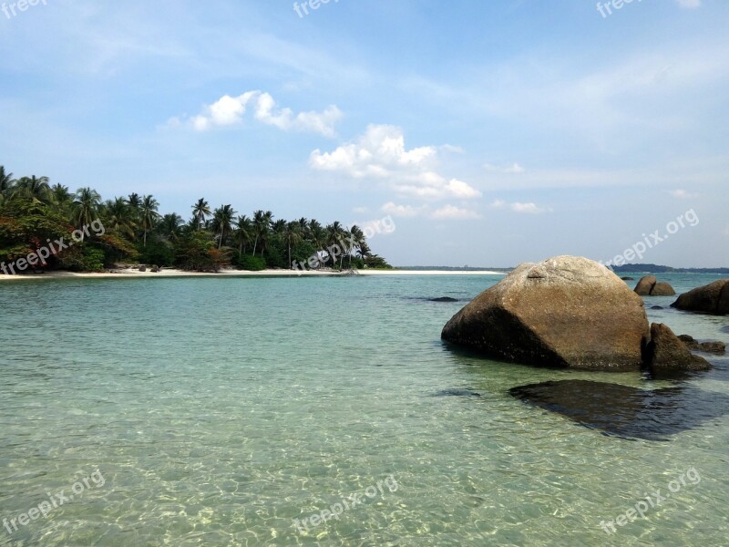 Indonesia Belitung Island Beach Sea