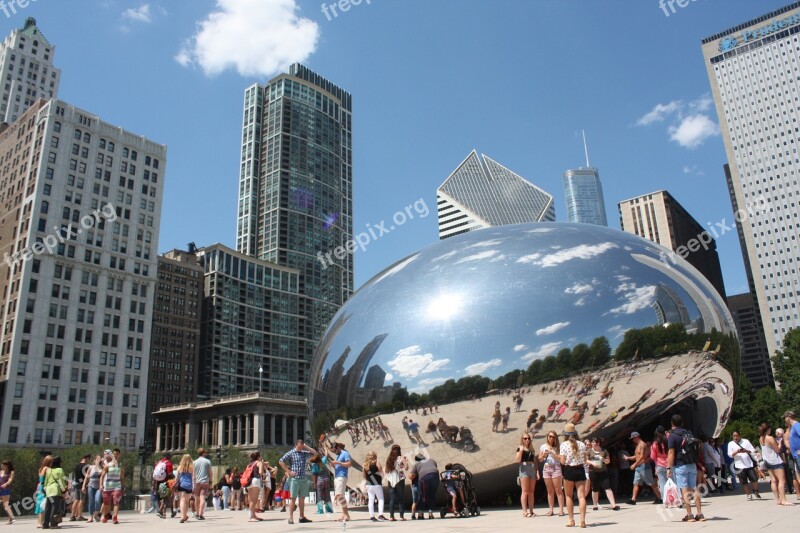 Chicago Bean Cloud Summer Sky