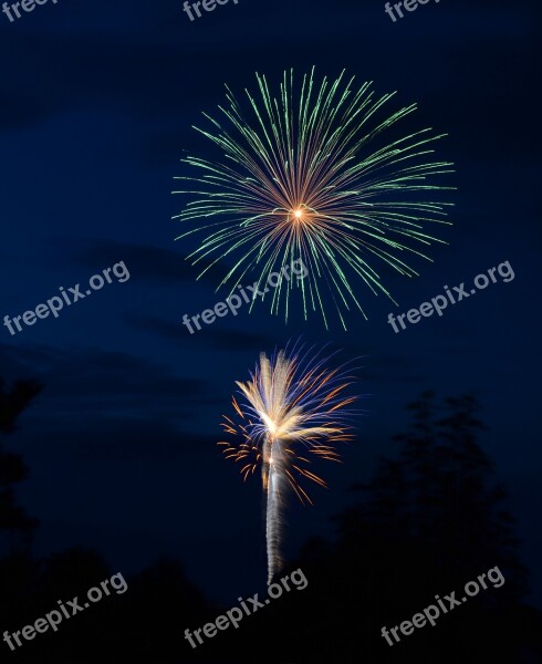 Fireworks Rockets Independence Day July 4th Celebration