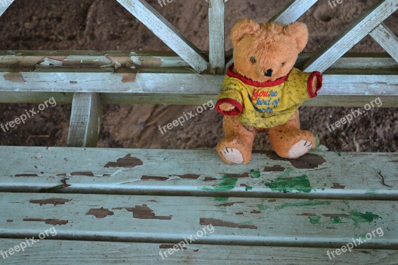 Teddy Bear Stuffed Animal Dirty Plush Alone