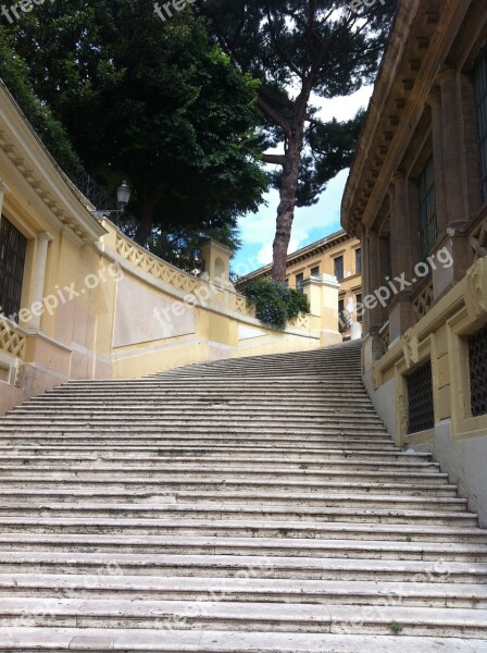 Stairs Summer Tourism Heat Rise