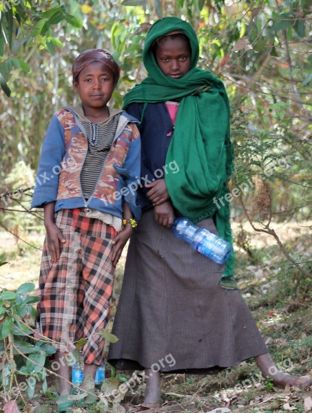 Shepherdesses Entoto Addis Ababa Ethiopia Children