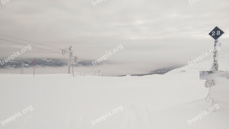 Ski Winter Black Run Snow Ski Trails