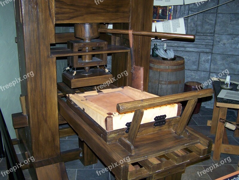 Old-time Printing Press Vintage Antique