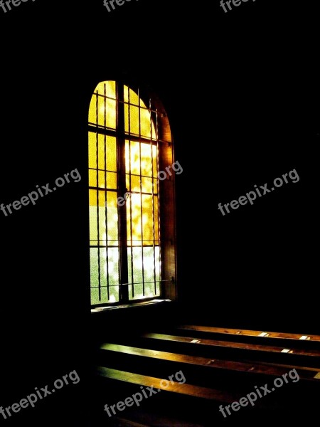 Church Stained Glass Window Light Dark Window