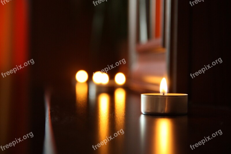 Romantic Candlelight Less Candle Fire