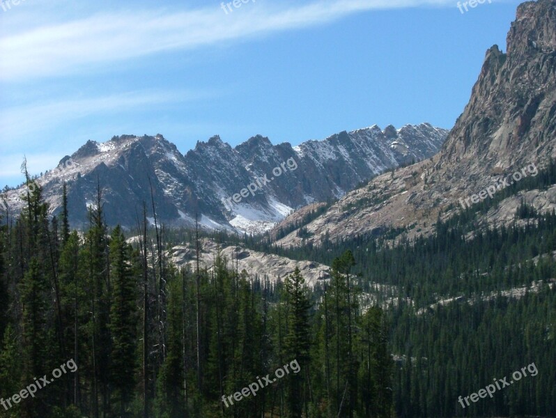 Backcountry Mountain Range Sawtooth Idaho