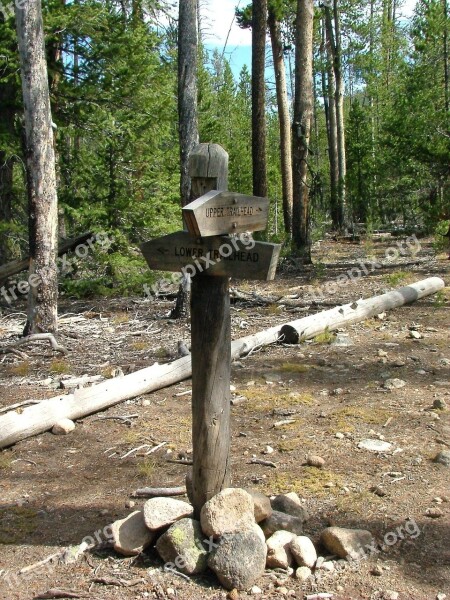 Trail Sign Pointer Directions Choice