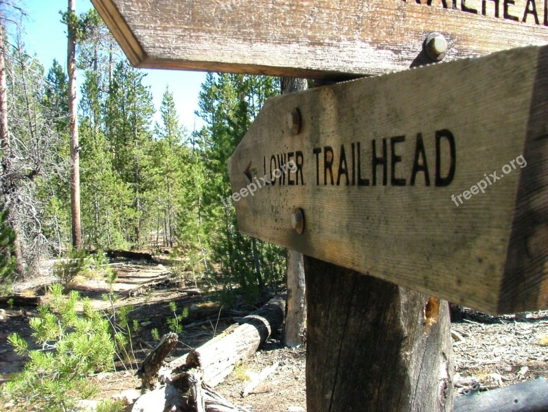 Trail Sign Pointer Directions Choice