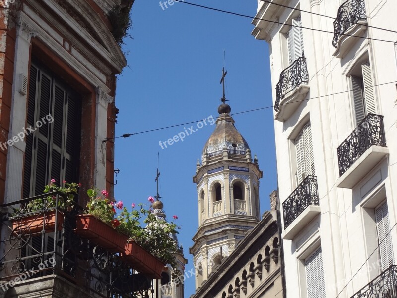 Church Tower San Telmo Buenos Aires Free Photos