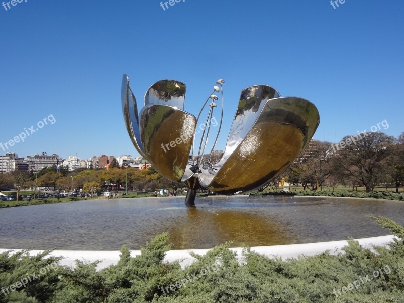 Floralis Generica Buenos Aires Palermo Free Photos