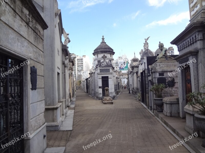 Recoleta Cemetery Buenos Aires Tombs Free Photos