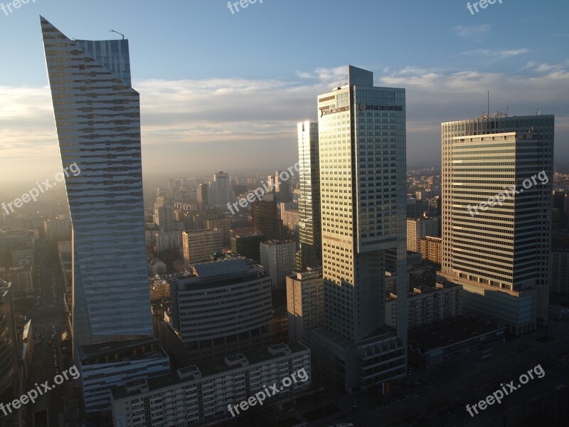 Skyscrapers Warsaw Business Free Photos