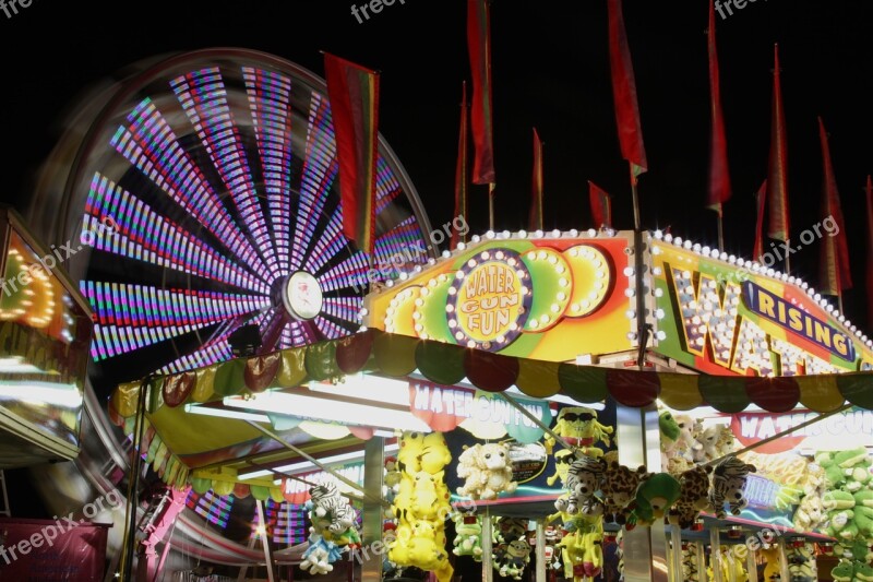 Fair Carnival Lights Festival Rides