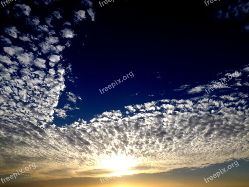 Cloud Sky Sunset White Blue