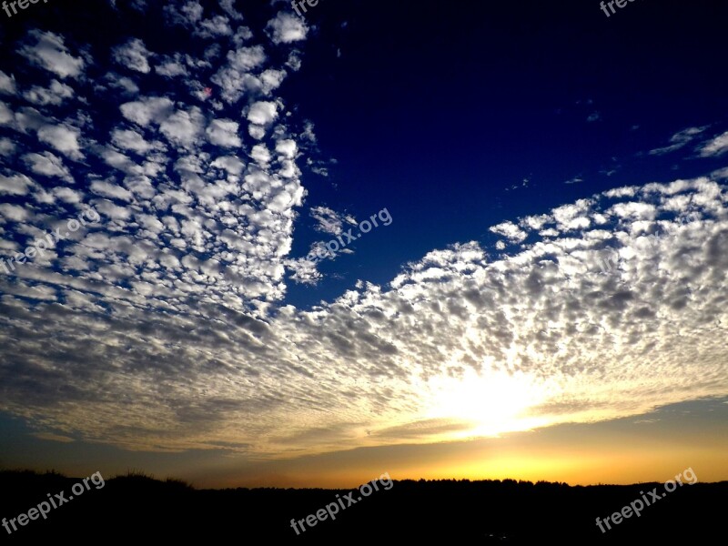 Cloud Sky Sunset White Blue