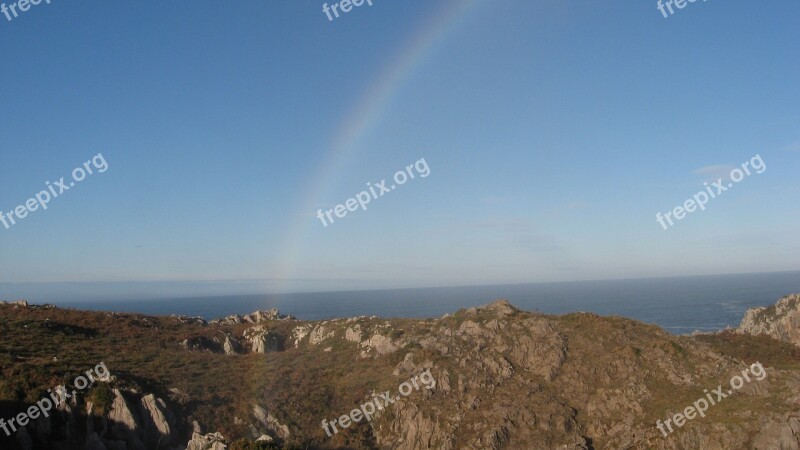 Rainbow Sea Sun Landscape See