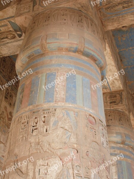 Egypt Temple Temple Complex Building Pillar