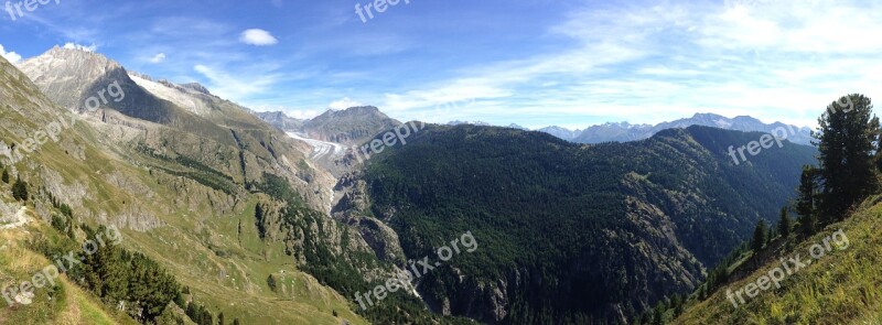 Mountains Aletsch Hiking Free Photos