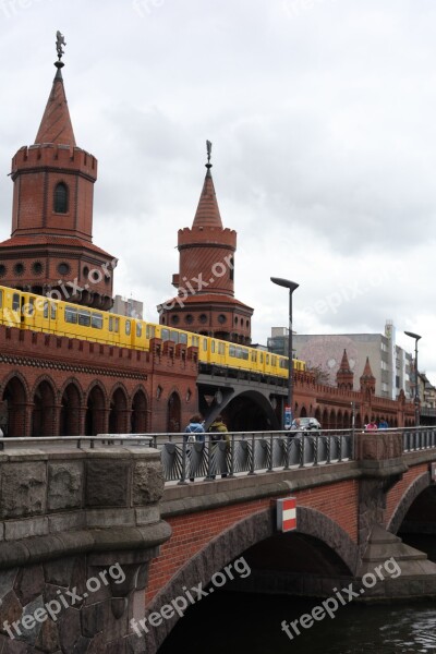 Germany Postdamer Place Bridge Old