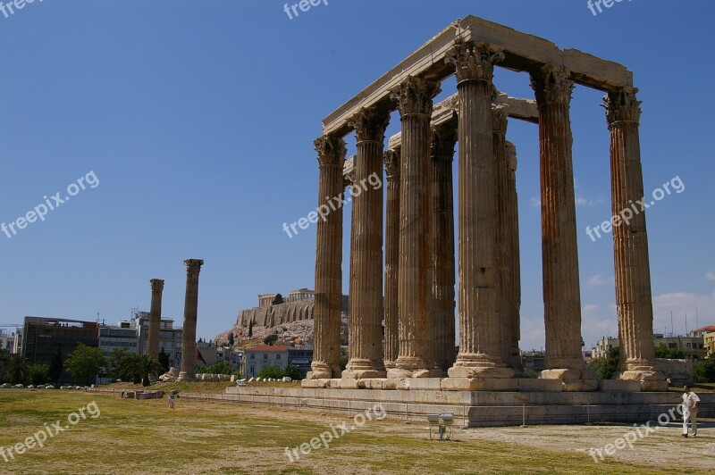 Temple Of Zeus Greece Greek Athens Olympian