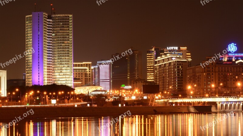 Moscow Night Russia Night City City