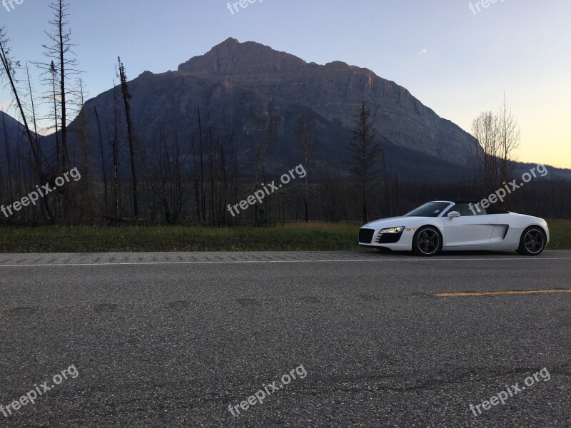 Forest Fire Car Audi Highway