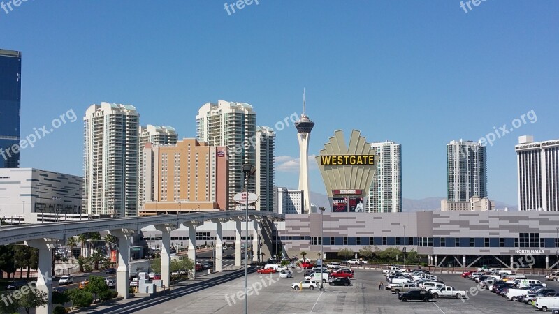 Las Vegas Skyline Cityscape Outdoor Free Photos