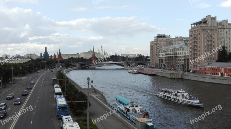 Moscow River River Tram Water City Summer