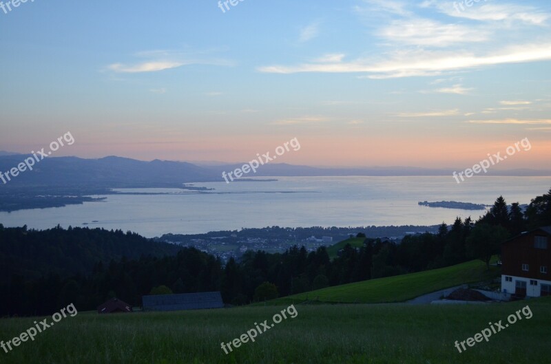 Abendstimmung Lake Constance Sunset Rest Water