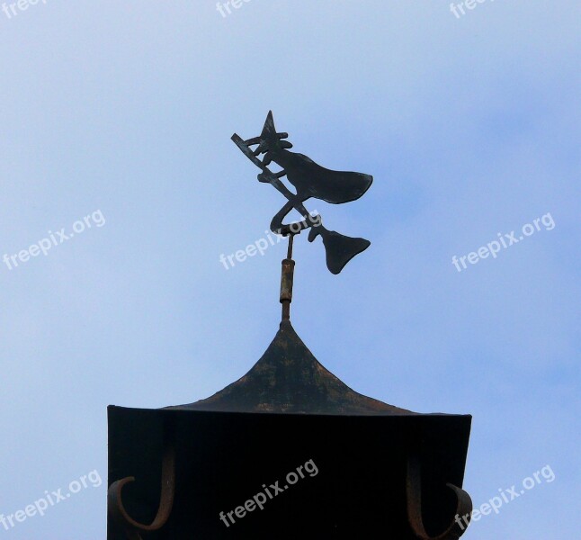 Chimney Ornament Dakornament Witch Metal Free Photos