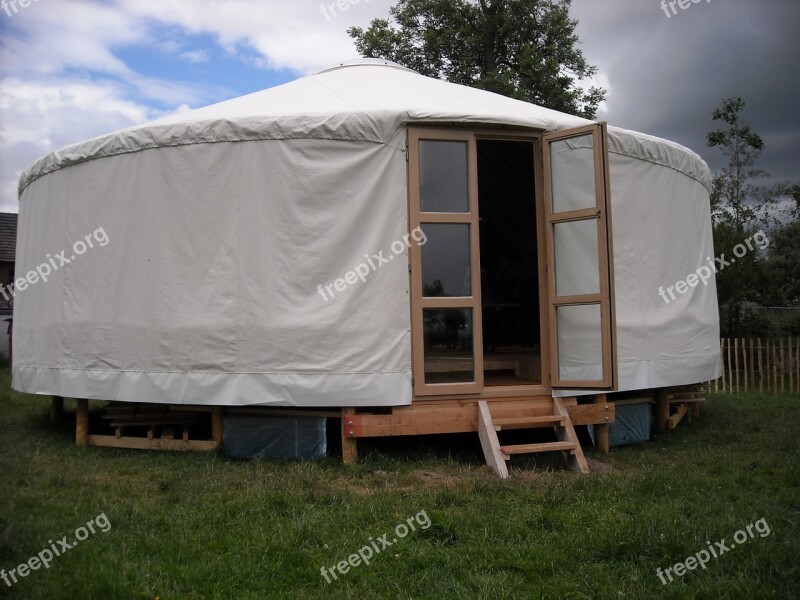 Tent Wooden Building Home Tent House Round Tent