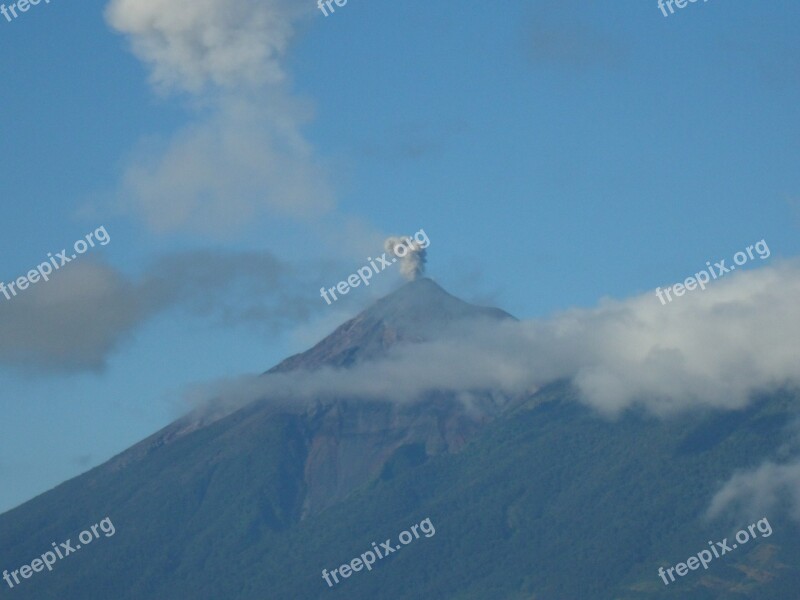 Volcano Guatemala Landscape Highest Point Mountain Peak