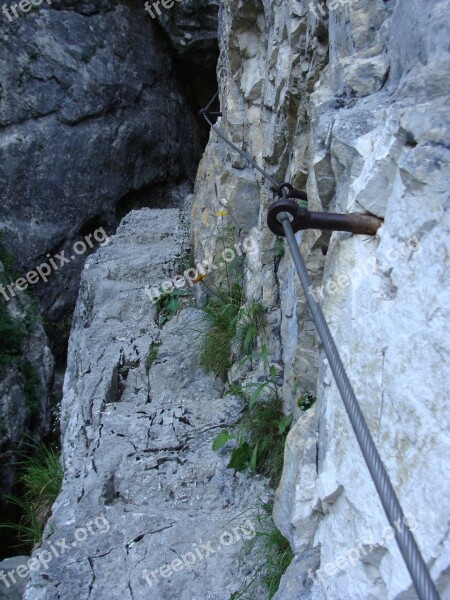 Mountain Trail Rock Slovenia Mountain Dangerous Walk