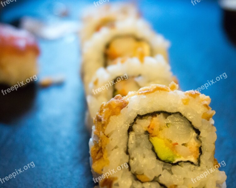 Sushi Food Rice Delicious Presentation Chef