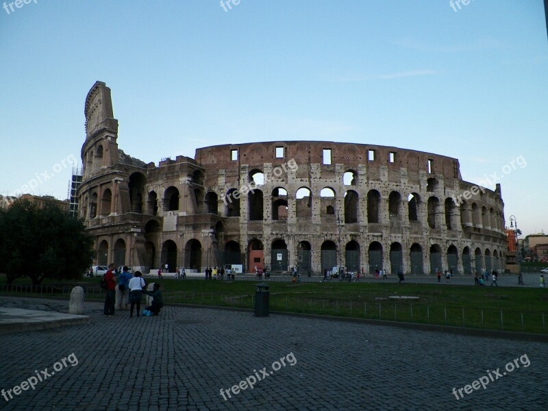 Coliseum Dusk Architecture Roman Rome