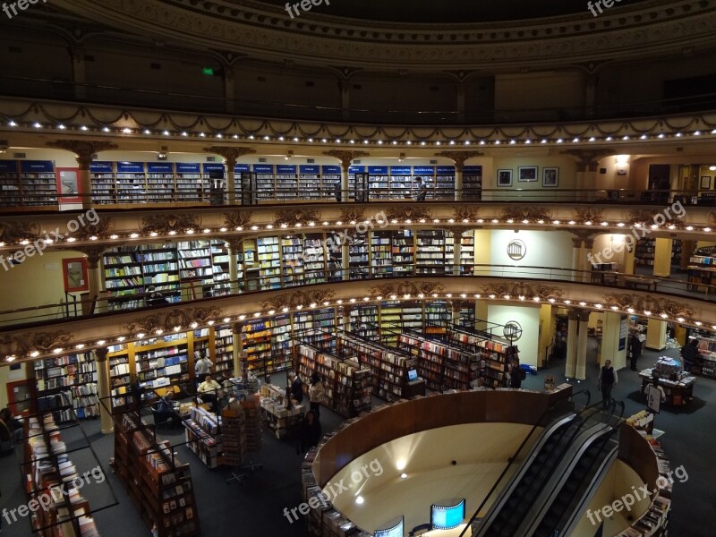 Bookstore El Ateneo Buenos Aires Books Free Photos