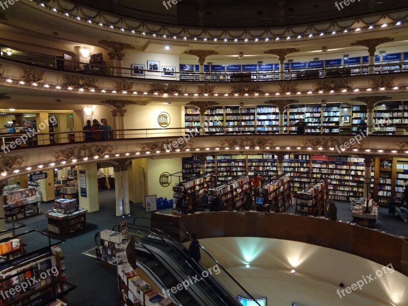 Bookstore El Ateneo Buenos Aires Books Free Photos