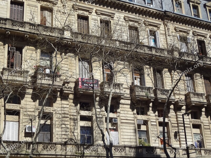 Facade Buenos Aires Corrientes Avenue Free Photos