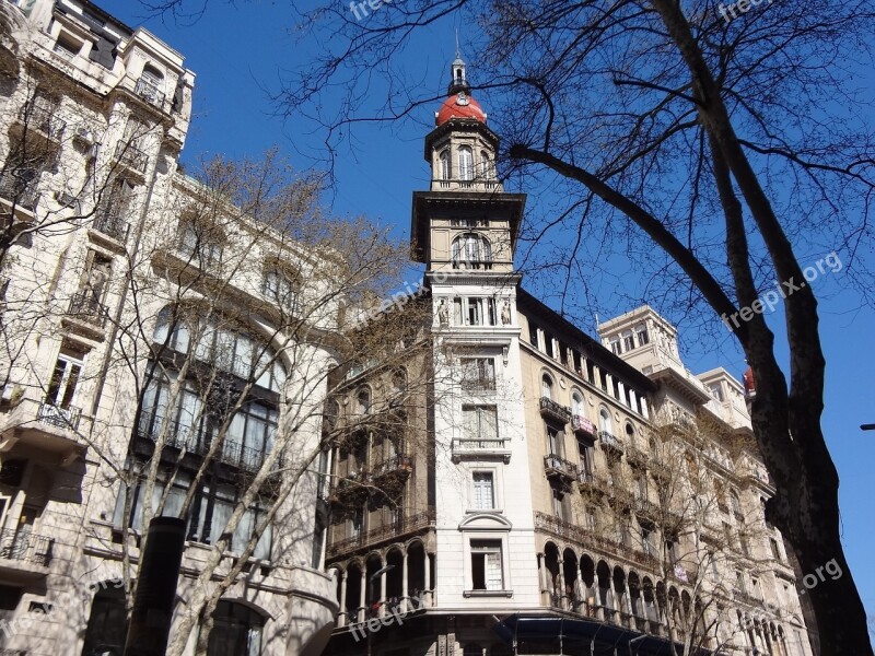 Facade Buenos Aires Avenue De Mayo Free Photos