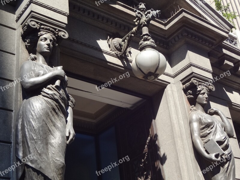 Sculptures Facade Buenos Aires Free Photos