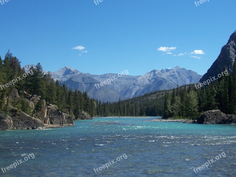 River Canada Blue Blue Sky Tourism Holiday