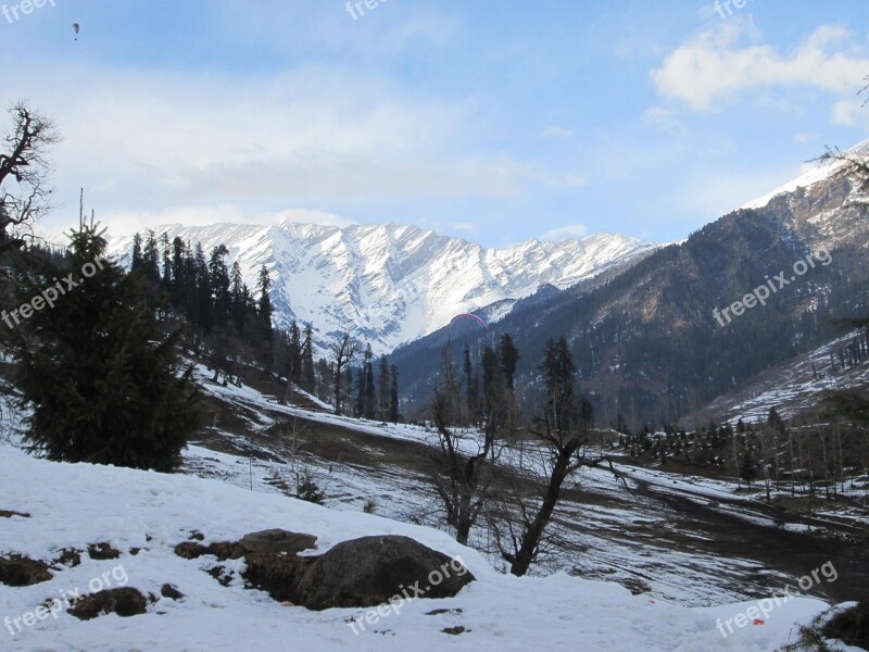 Snow Mountain Winter Nature Landscape